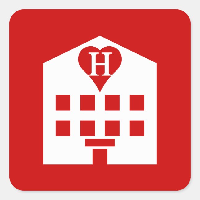 Sticker Carré Love Hotel Japanese Emoji (Devant)