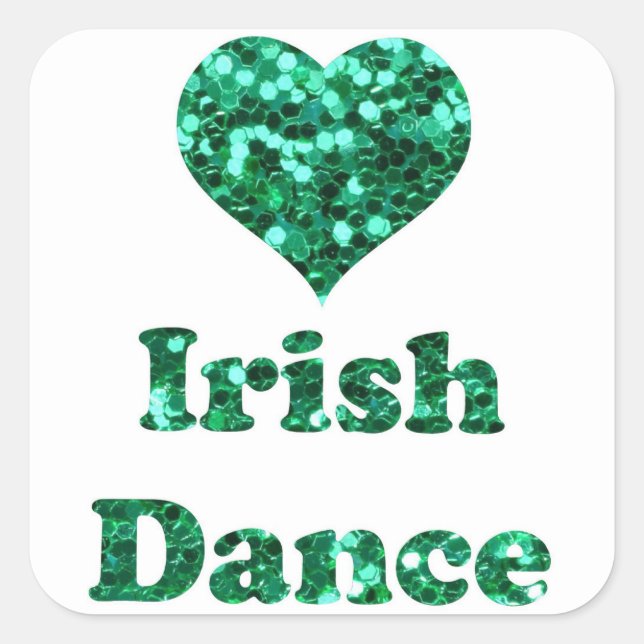 Sticker Carré Love Irish Dance (Devant)