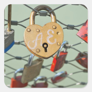 Sticker Carré Love Lock