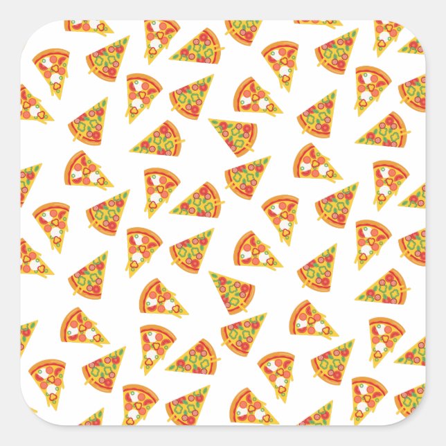 Sticker Carré Love Pizza (Devant)