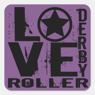 Sticker Carré LOVE Roller Derby