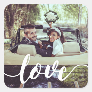 Sticker Carré Love Script Overlay Photo