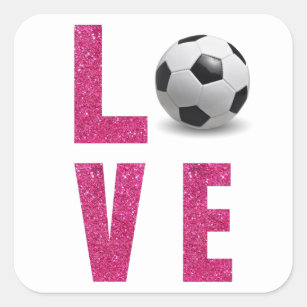 Sticker Carré Love Soccer