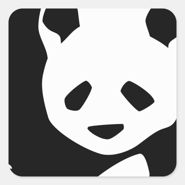 Sticker Carré Lovely Panda (Devant)
