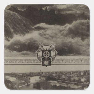 Sticker Carré Lower Falls, Spokane