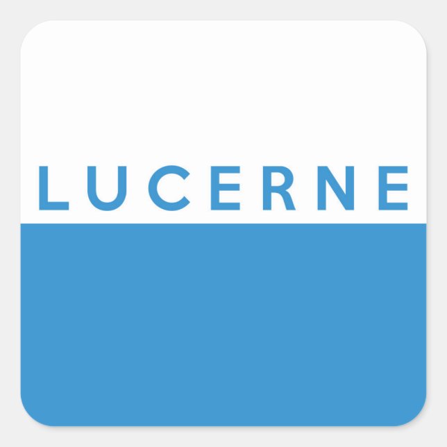 Sticker Carré lucerne province Suisse drapeau suisse nom du text (Devant)