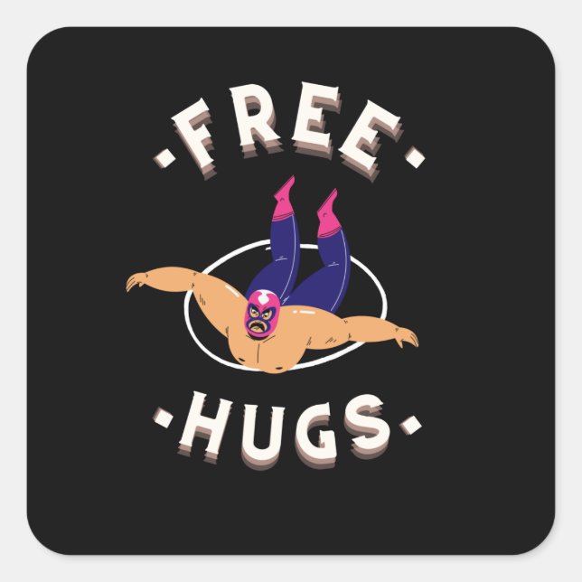 Sticker Carré Lucha Libre Mexican Catch (Devant)