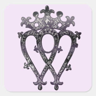 Sticker Carré Luckenbooth, marque écossaise d'amour d'héritage