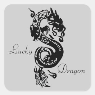 Sticker Carré Lucky Dragon