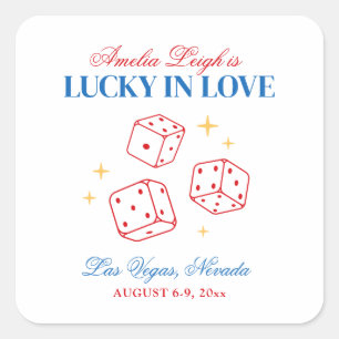 Sticker Carré Lucky In Love Casino Bachelorette Week-end