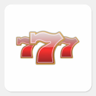 Sticker Carré Lucky Sevens - Slot Machine Jackpot