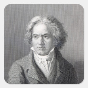 Sticker Carré Ludwig van Beethoven