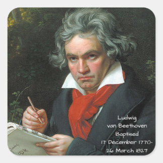 Sticker Carré Ludwig van Beethoven, 1820
