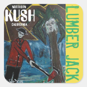 STICKER CARRÉ LUMBER JACK KUSH