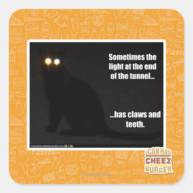 Sticker Carré Lumière à l'extrémité du tunnel (Devant)