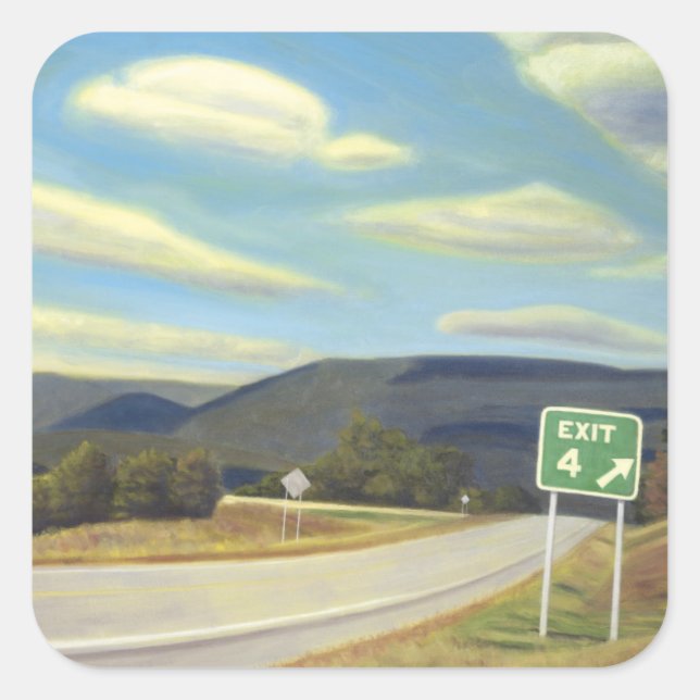 Sticker Carré Lumière du jour dans le Vermont (Devant)