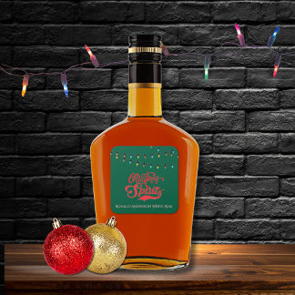 Sticker Carré Lumières de Noël personnalisées Esprits de Noël Ve