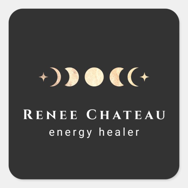 Sticker Carré Lune lunaire Phases Energy Healer (Devant)