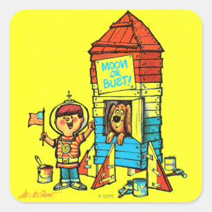 Sticker Carré Lune ou Buste !