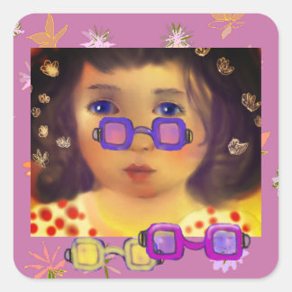 Sticker Carré Lunettes de soleil