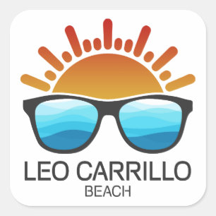 Sticker Carré Lunettes de soleil de la plage Leo Carrillo Califo