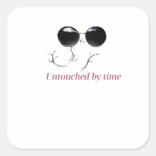 Sticker Carré Lunettes de soleil et Branches intemporelles