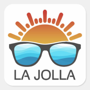 Sticker Carré Lunettes de soleil La Jolla Californie