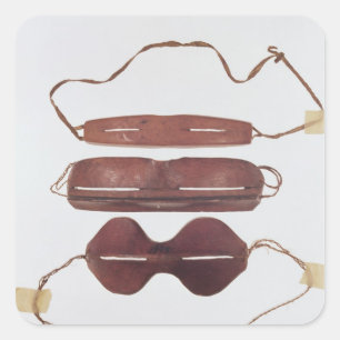 Sticker Carré Lunettes de soleil/neige inuit