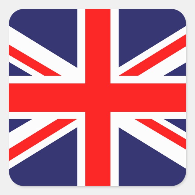 Sticker Carré L'Union Jack classique (Devant)
