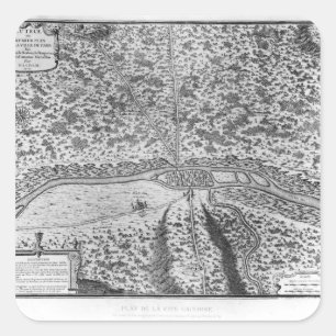 Sticker Carré Lutetia ou le premier plan de Paris