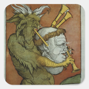 Sticker Carré Luther comme cornemuses du diable, c.1535