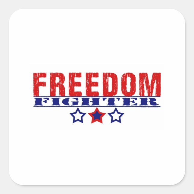 Sticker Carré Lutte pour la liberté (Devant)