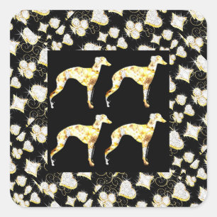 STICKER CARRÉ LUXE GREYHOUND