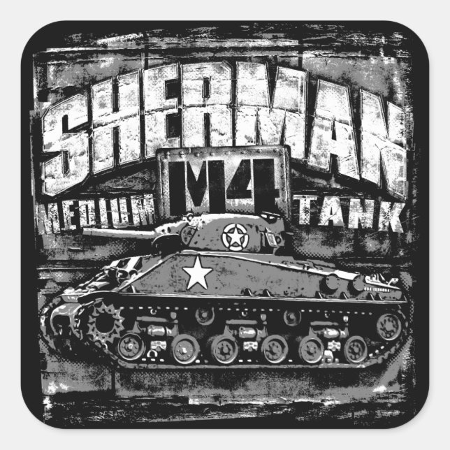 Sticker Carré M4 Sherman (Devant)