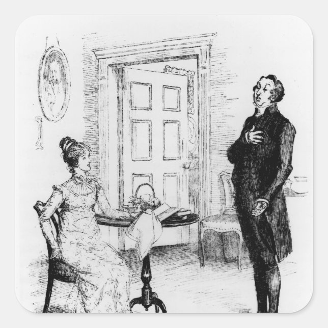 Sticker Carré M. Collins et Elizabeth (Devant)