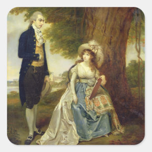 Sticker Carré M. et Mme Fraser, c.1785-90 (huile sur toile)