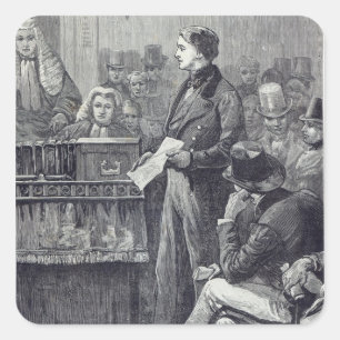 Sticker Carré M. Gladstone prononce son discours principal