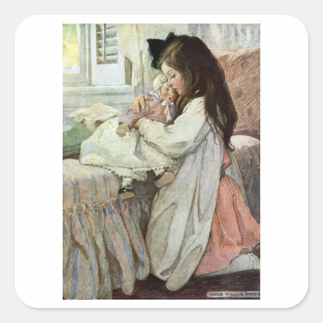 Sticker Carré Ma Dolly Précieuse (Devant)