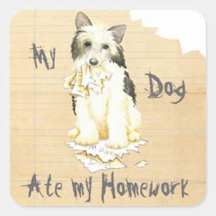 Sticker Carré Ma Poudrière A Mangé Mes Devoirs