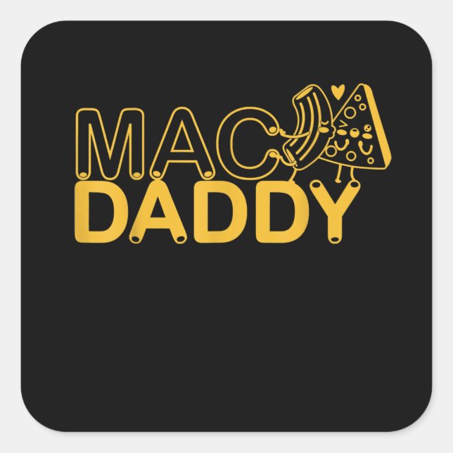 Sticker Carré Mac Et Fromage Nutrition Drôle Thanksgiving Mac (Devant)