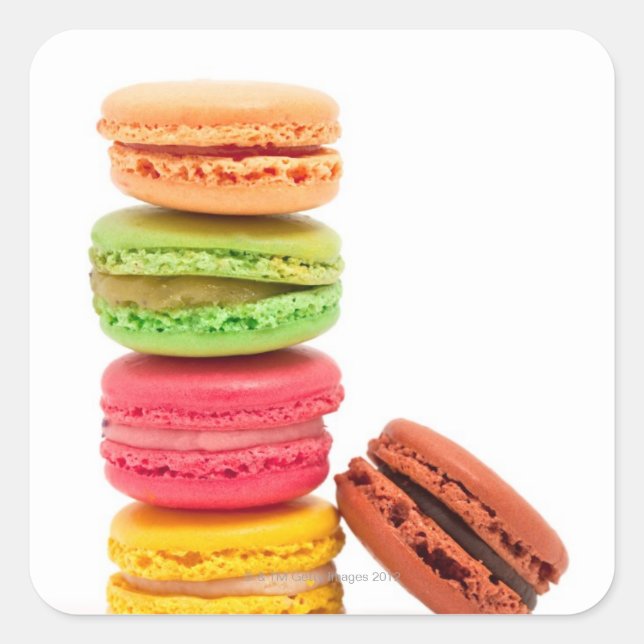 Sticker Carré Macarons français (Devant)