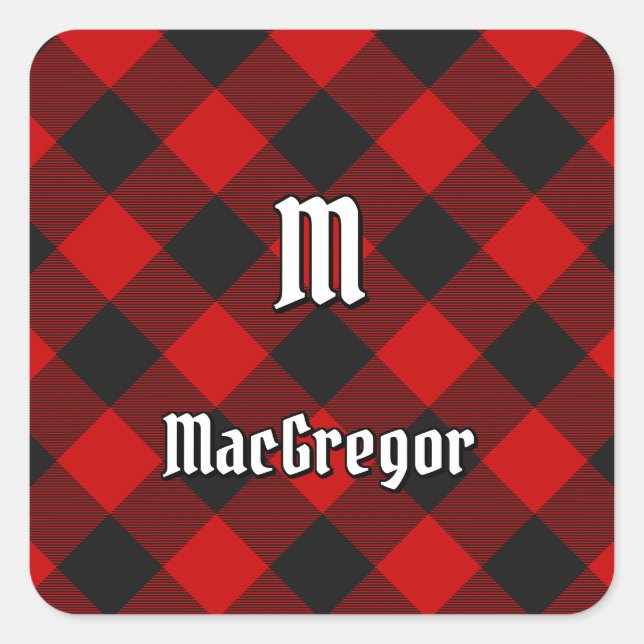 Sticker Carré MacGregor Rob Roy Tartan (Devant)