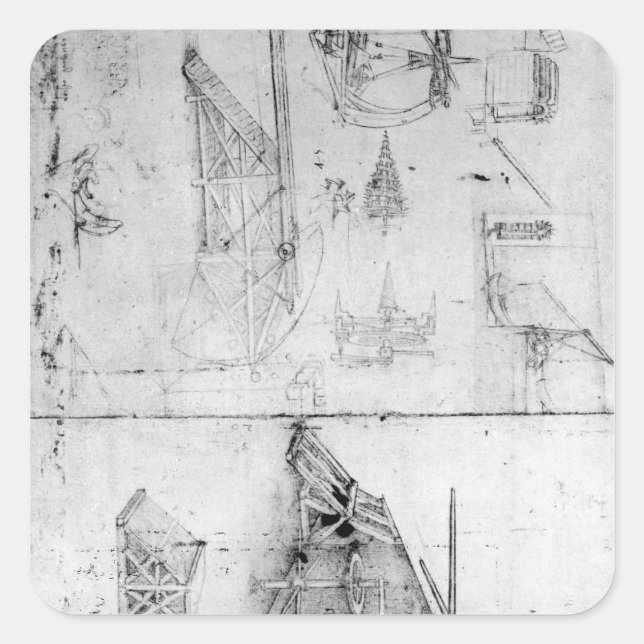 Sticker Carré Machinerie design, fol. 394v (Devant)