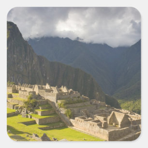 Sticker Carré Machu Picchu, ruines anciennes, site mondial UNESC
