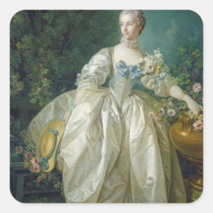 Sticker Carré Madame Bergeret, c. 1766 (huile sur toile)
