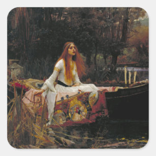 Sticker Carré Madame d'échalote par John William Waterhouse