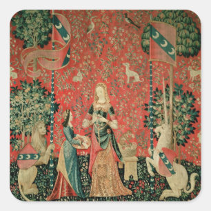 Sticker Carré Madame et la licorne : 'Smell