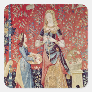 Sticker Carré Madame et la licorne : 'Smell