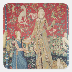 Sticker Carré Madame et la licorne : 'Taste