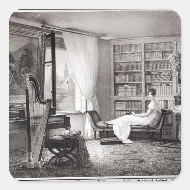 Sticker Carré Madame Recamier à l'Abbaye aux Bois (Devant)